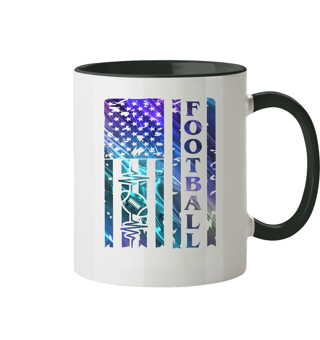 USA Football Flag - Two-Tone Mug