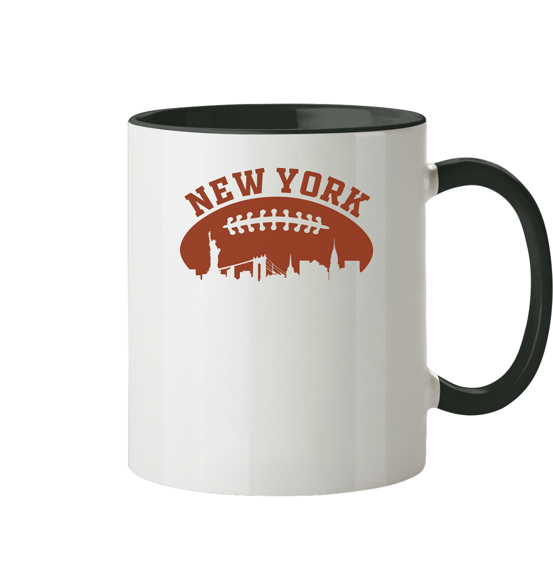 New York Football Silhoutte  - Tasse zweifarbig