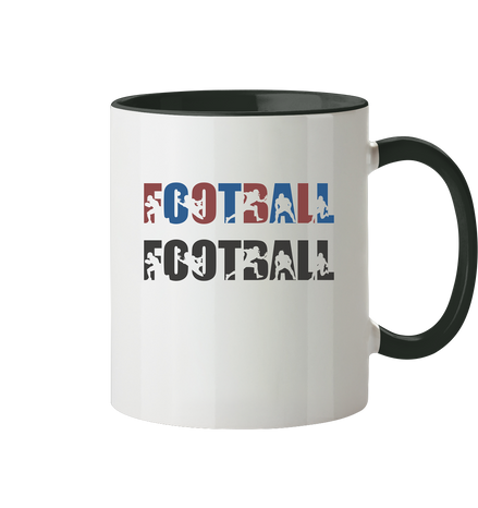 Football Silhouette - Tasse zweifarbig