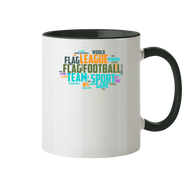 Flag Football Word Bubble - Two-Tone Mug