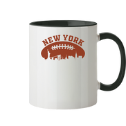 New York Football Silhoutte  - Tasse zweifarbig