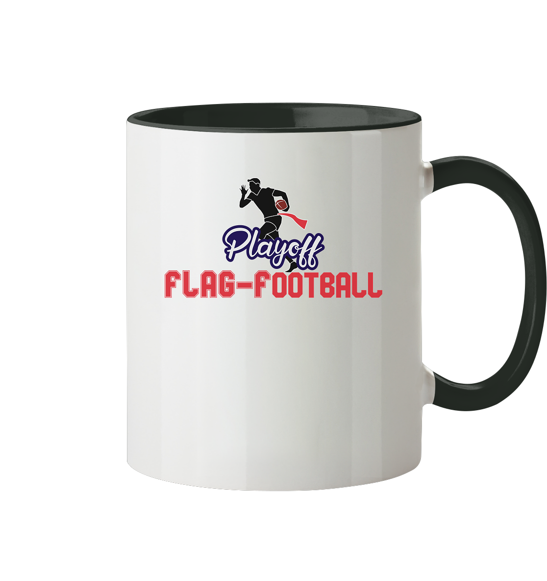 Playoff Flag Football  Men red - Tasse zweifarbig