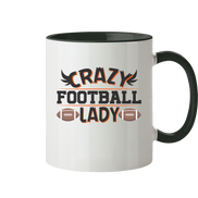 Crazy Football Lady - Two-tone mug