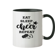 Eat Sleep Cheer Repeat - Tasse zweifarbig