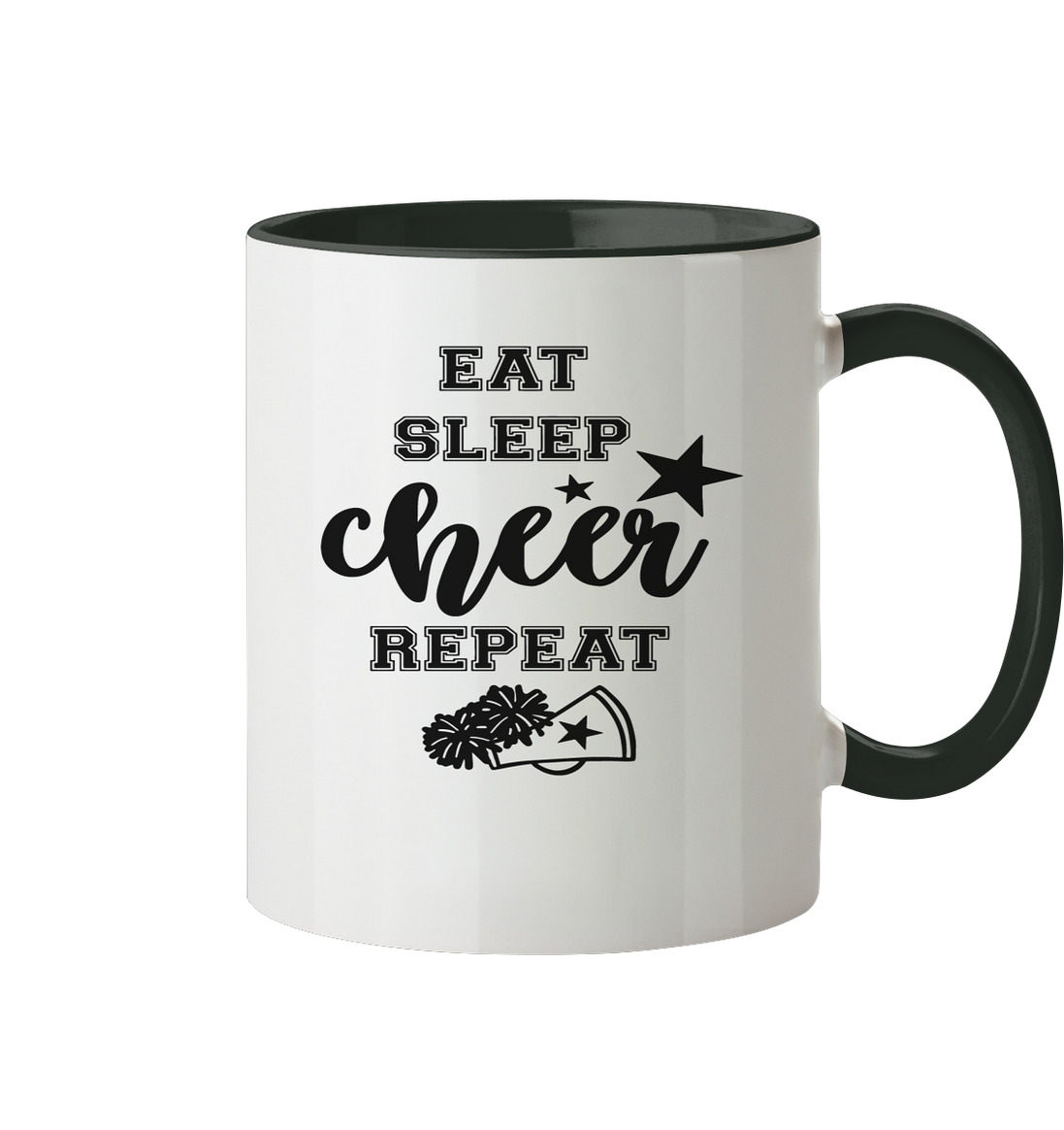Eat Sleep Cheer Repeat - Tasse zweifarbig