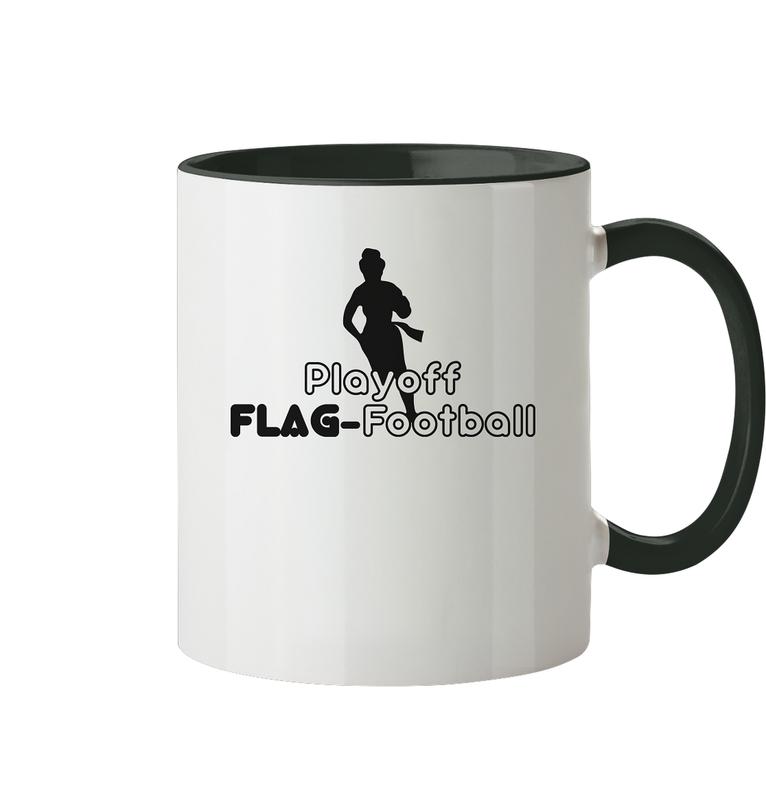 Playoff Flag Football  Women black  - Tasse zweifarbig