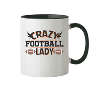 Crazy Football Lady - Two-tone mug