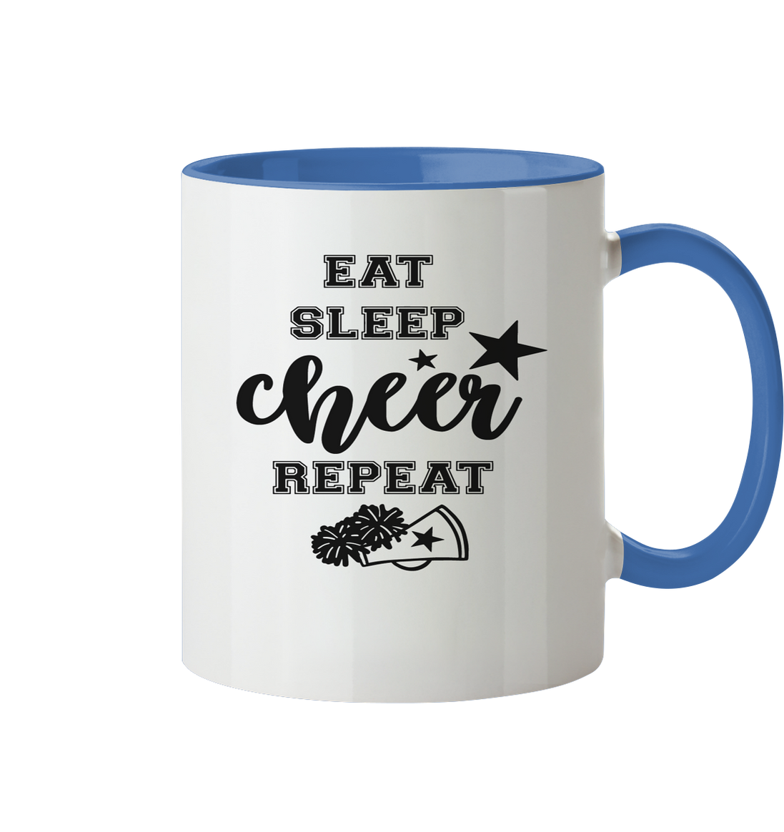 Eat Sleep Cheer Repeat - Tasse zweifarbig
