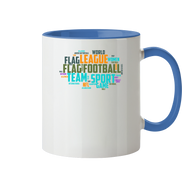 Flag Football Word Bubble - Two-Tone Mug