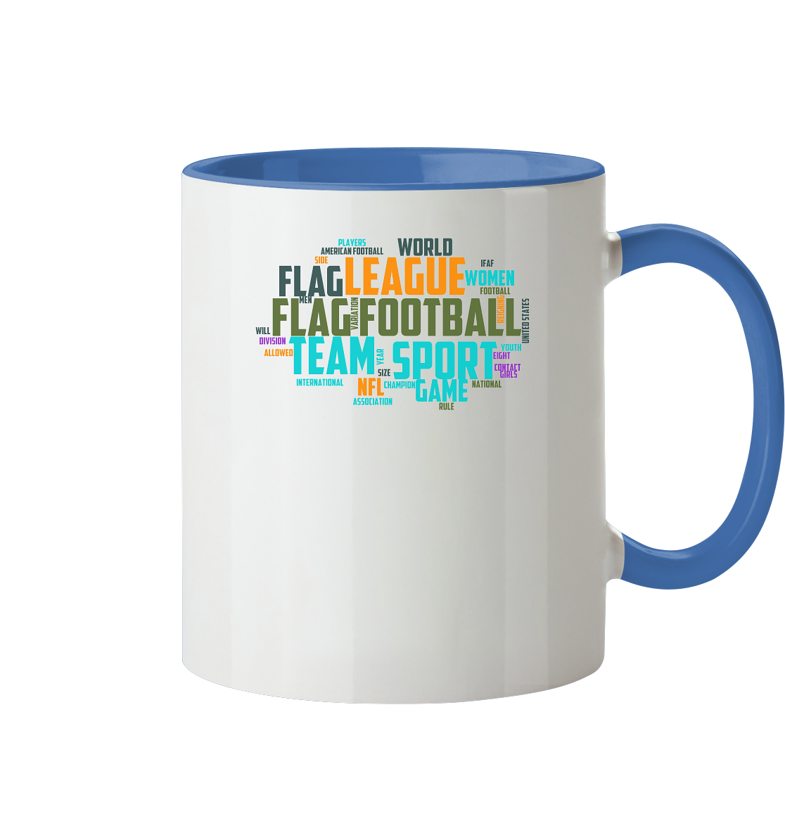 Flag Football Word Bubble - Two-Tone Mug