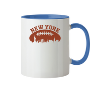 New York Football Silhoutte  - Tasse zweifarbig