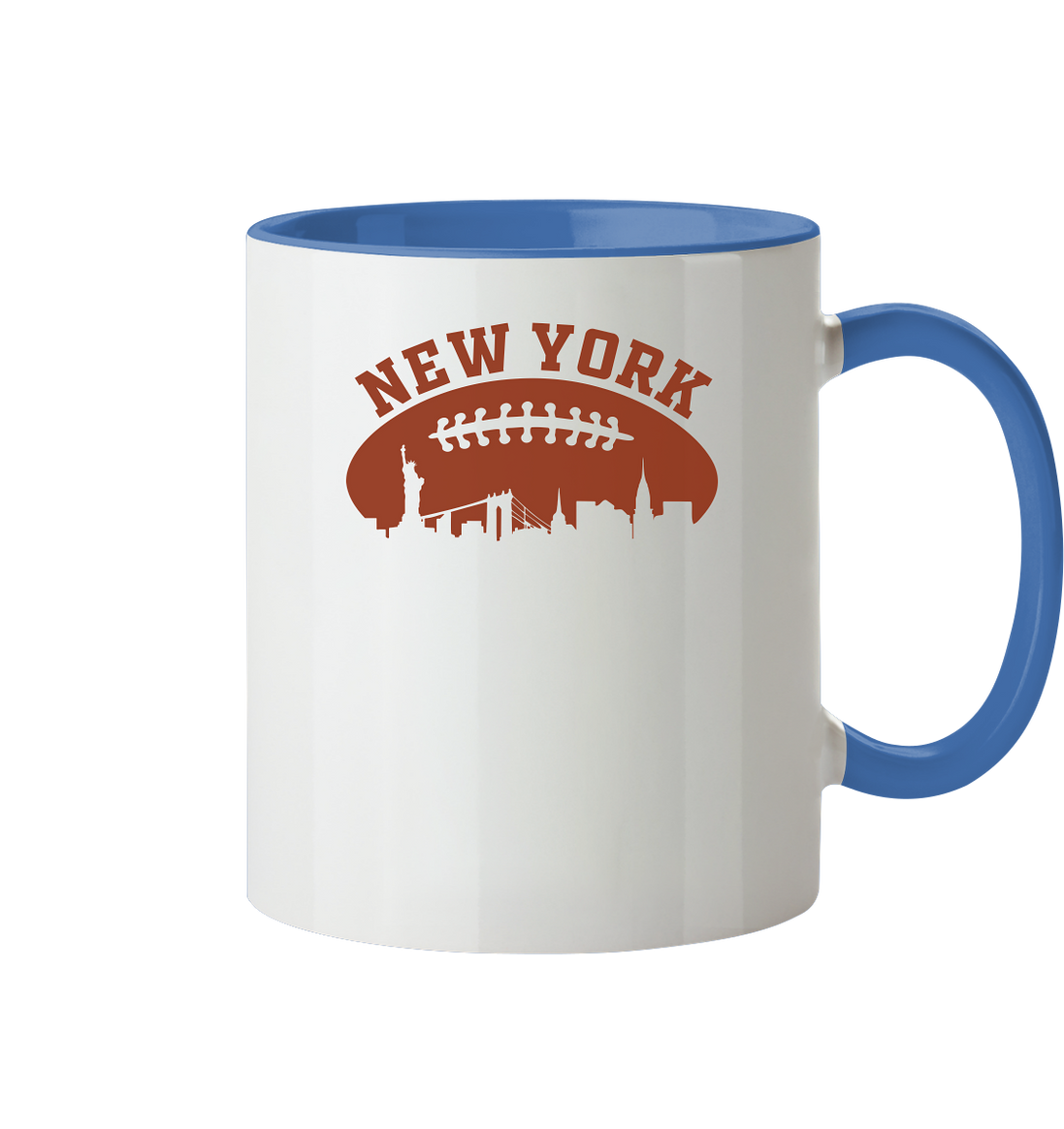 New York Football Silhoutte  - Tasse zweifarbig