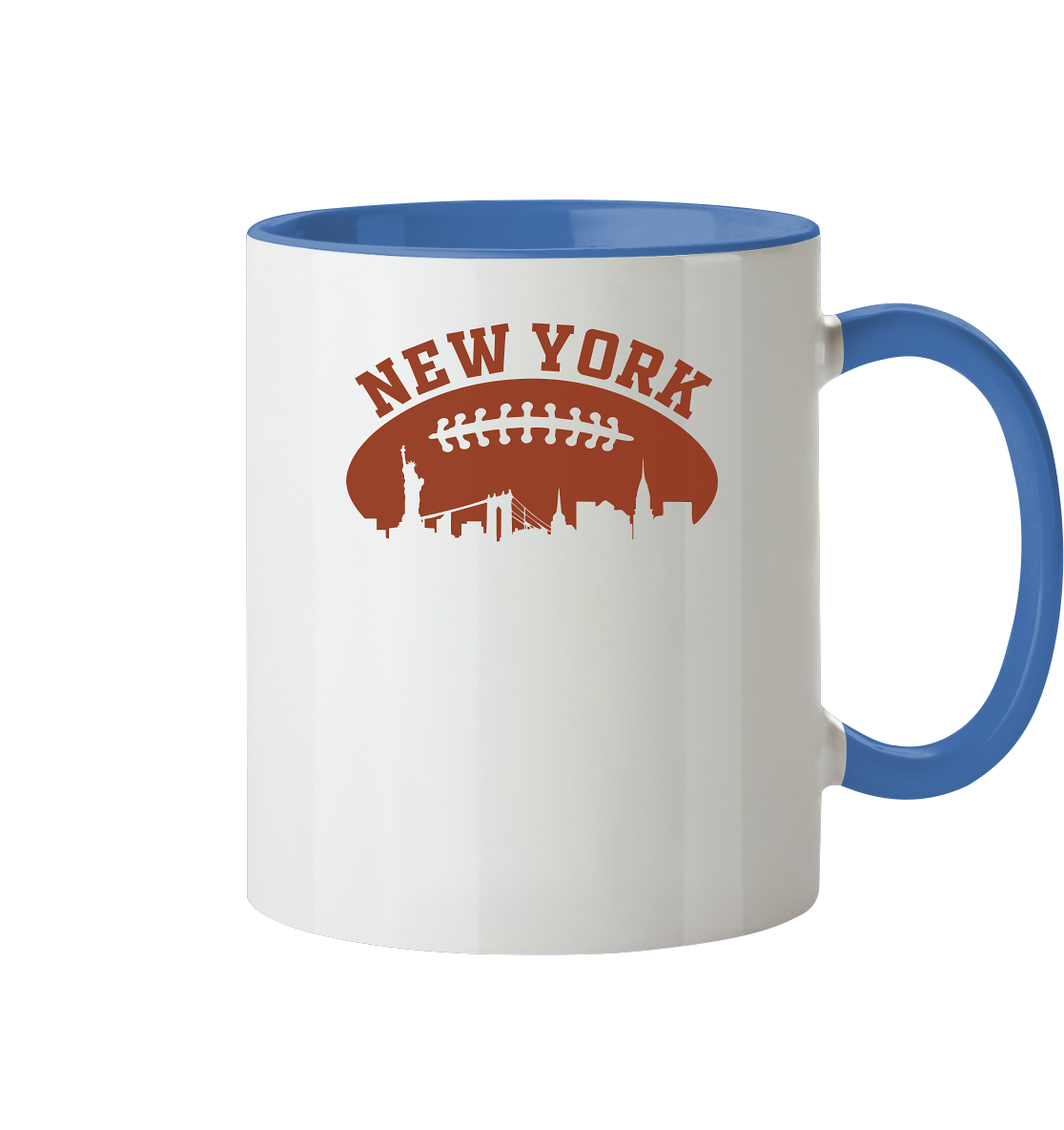 New York Football Silhoutte  - Tasse zweifarbig