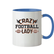 Crazy Football Lady - Two-tone mug