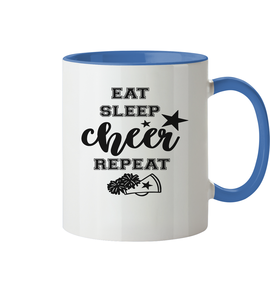 Eat Sleep Cheer Repeat - Tasse zweifarbig