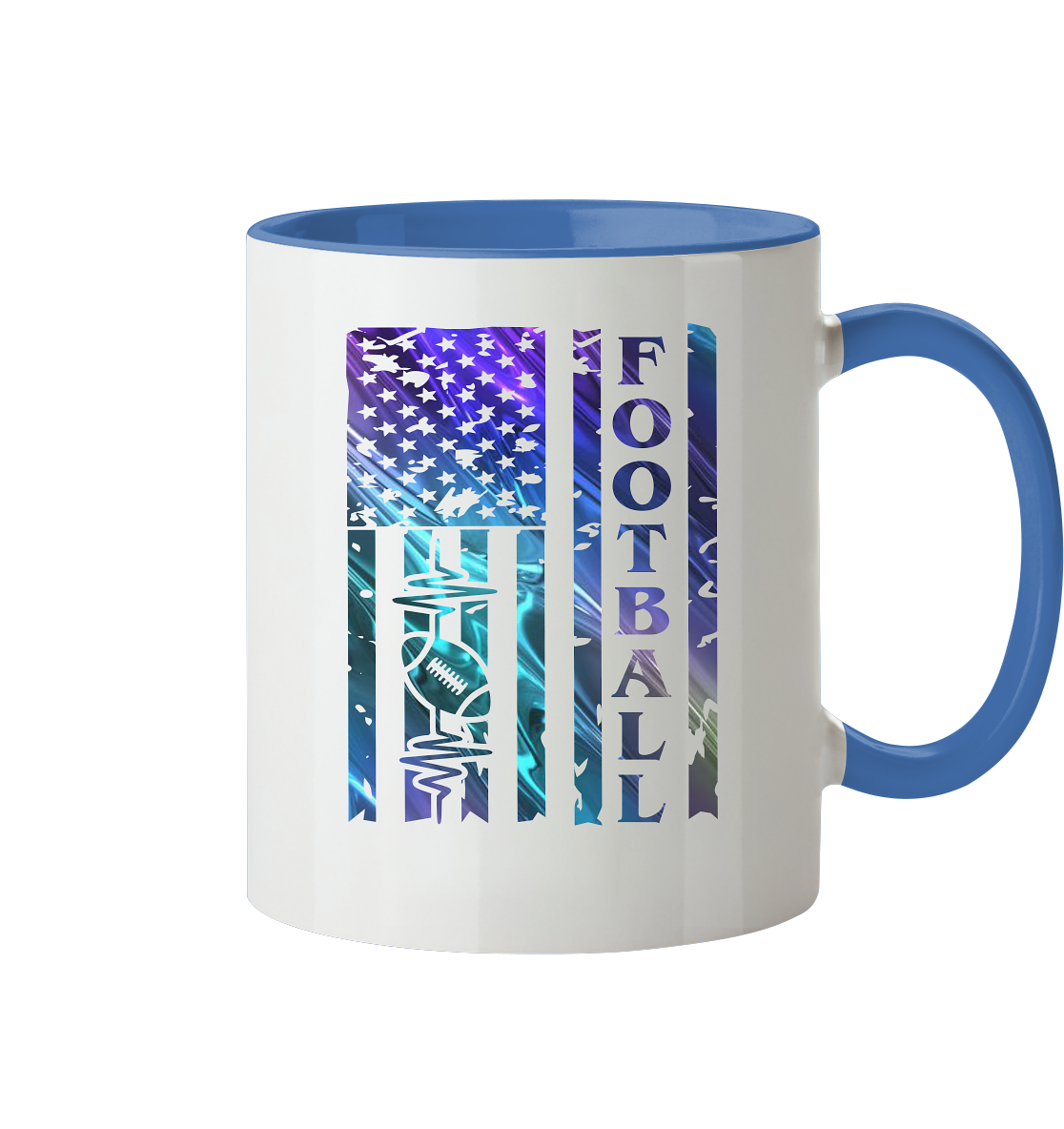 USA Football Flag - Two-Tone Mug