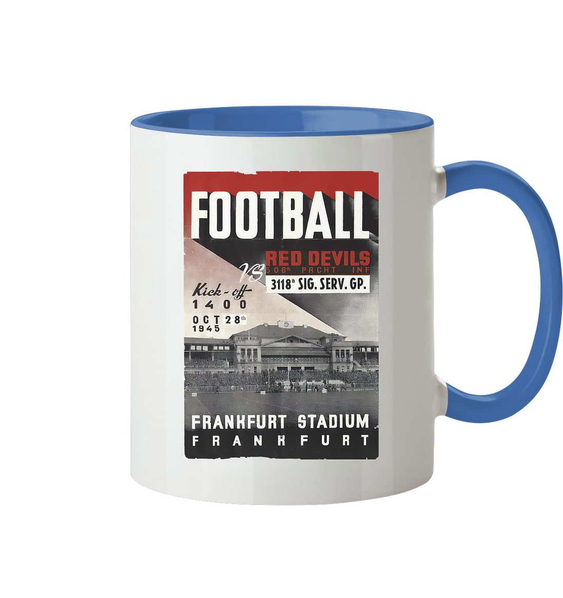 Frankfurt Football 1945 - Tasse zweifarbig