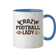Crazy Football Lady - Two-tone mug