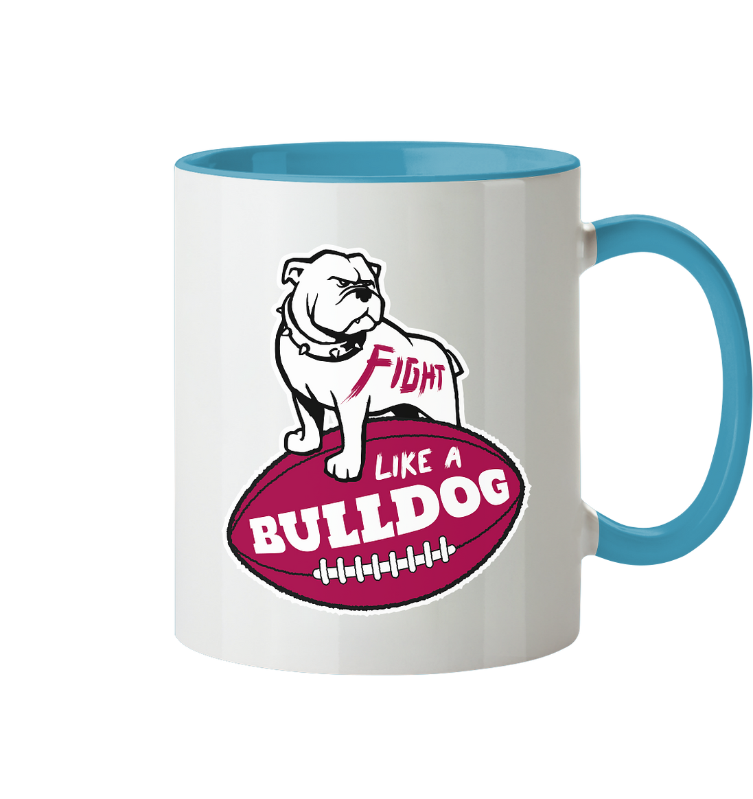 Fight like a Bulldog - Tasse zweifarbig