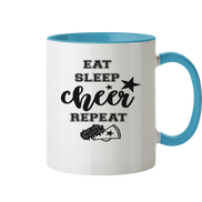 Eat Sleep Cheer Repeat - Tasse zweifarbig