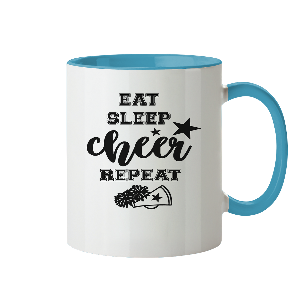 Eat Sleep Cheer Repeat - Tasse zweifarbig