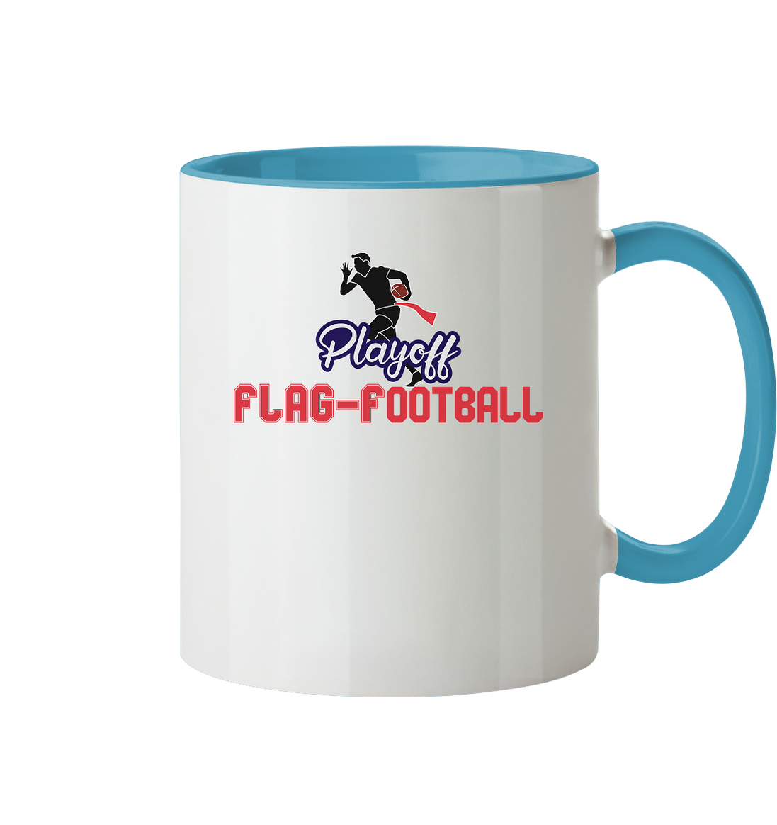 Playoff Flag Football  Men red - Tasse zweifarbig