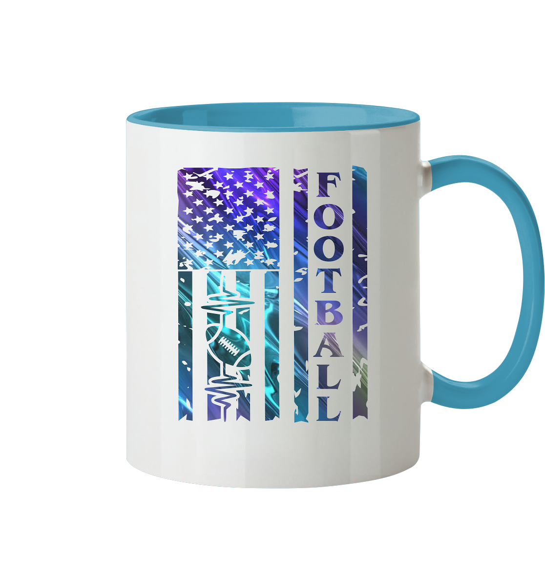 USA Football Flag - Two-Tone Mug