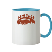 New York Football Silhoutte  - Tasse zweifarbig