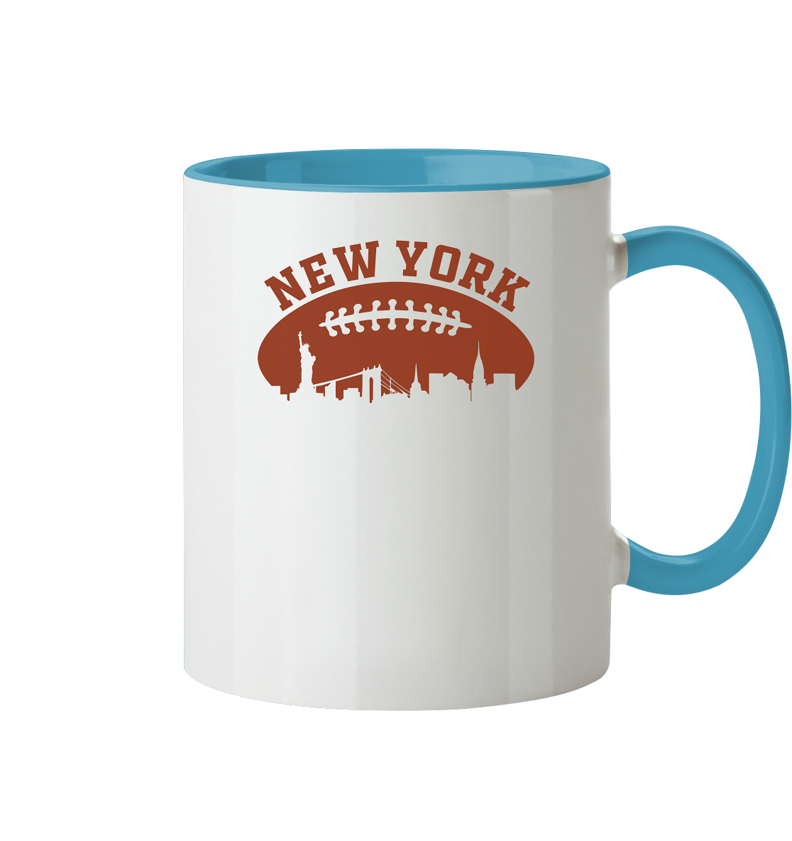New York Football Silhoutte  - Tasse zweifarbig