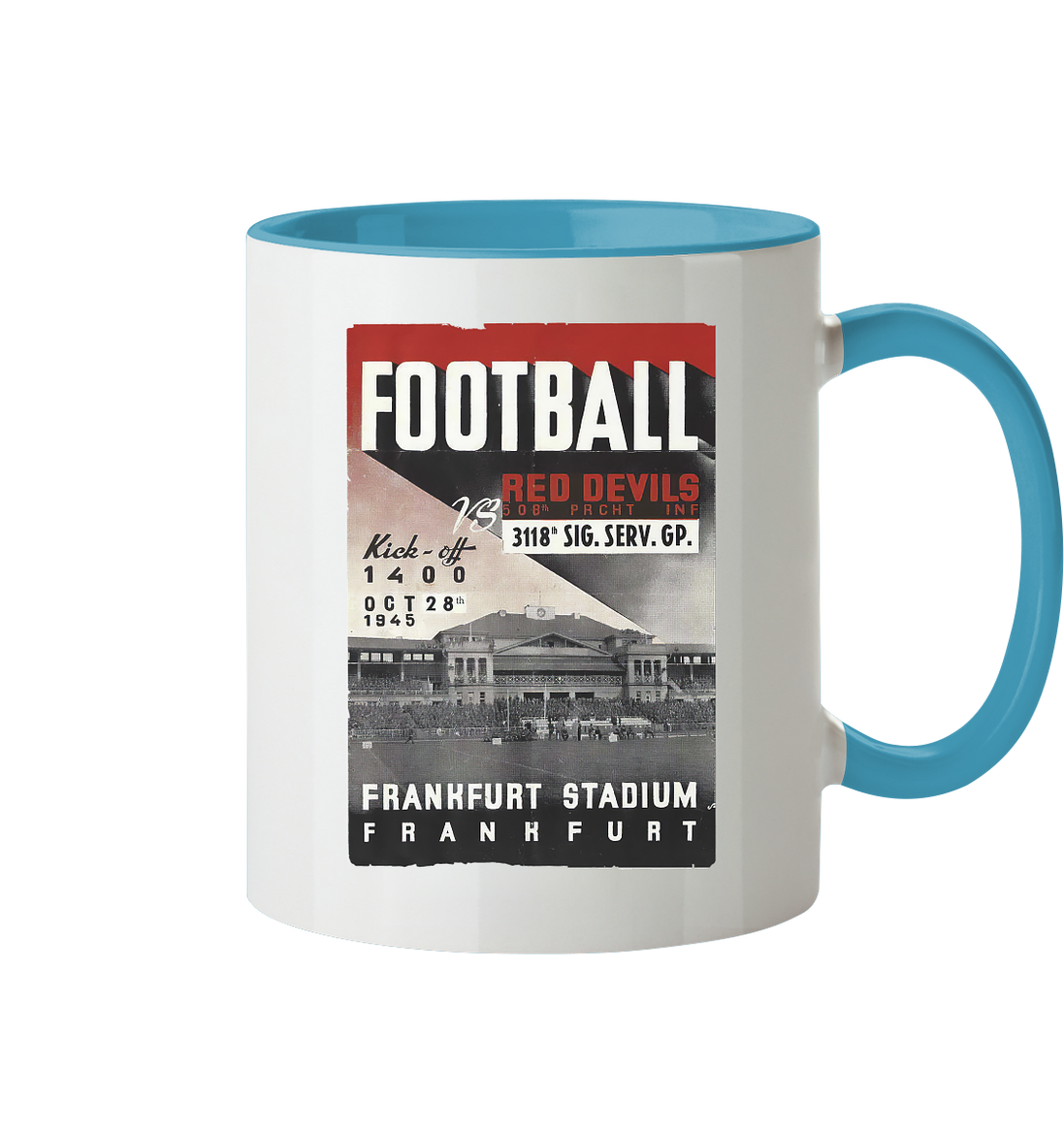Frankfurt Football 1945 - Tasse zweifarbig