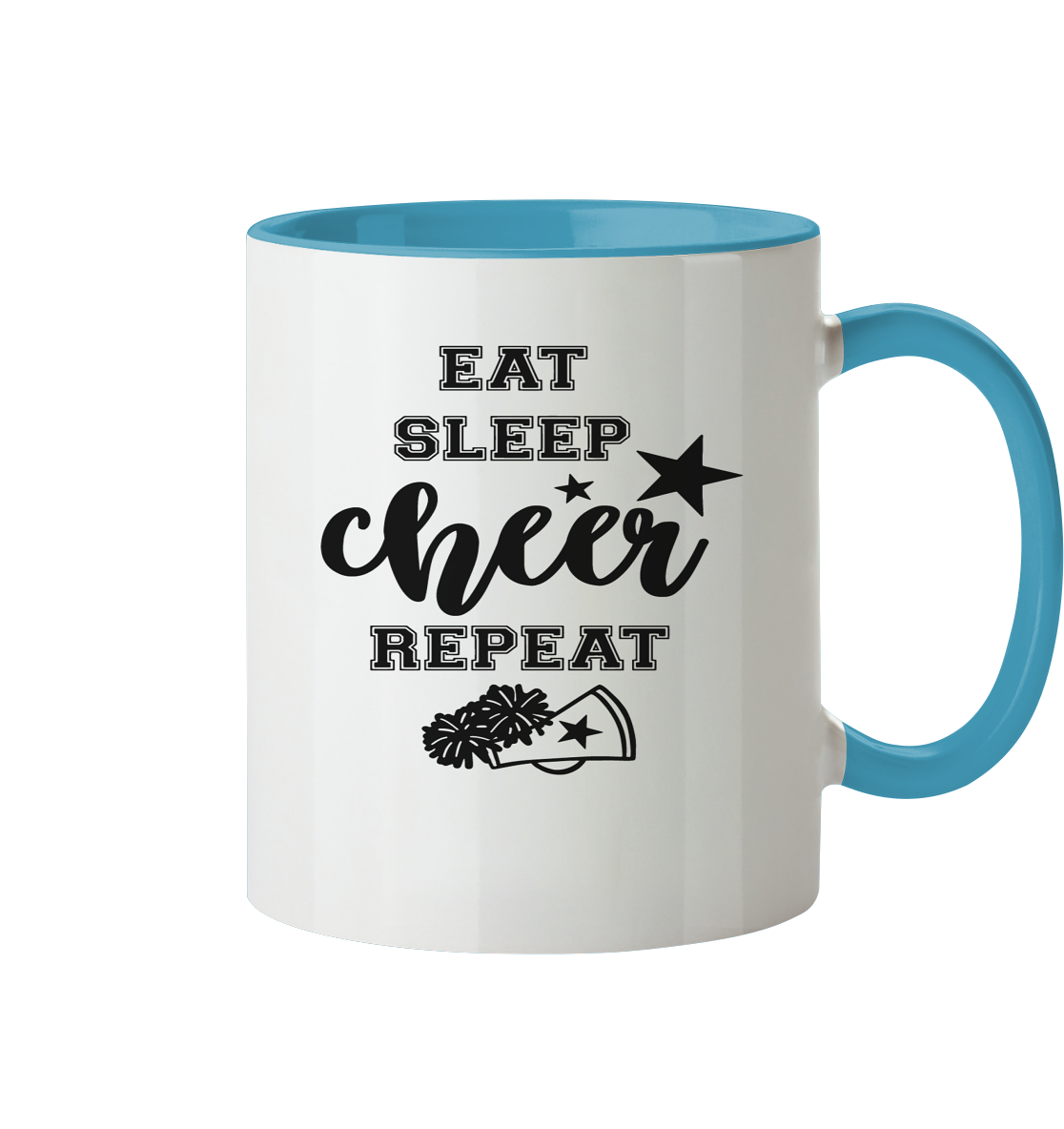 Eat Sleep Cheer Repeat - Tasse zweifarbig