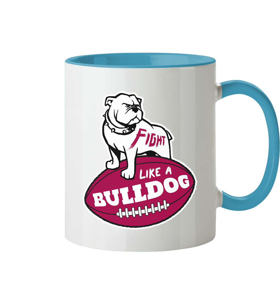 Fight like a Bulldog - Tasse zweifarbig