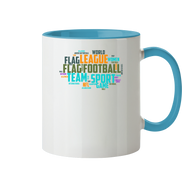 Flag Football Word Bubble - Two-Tone Mug