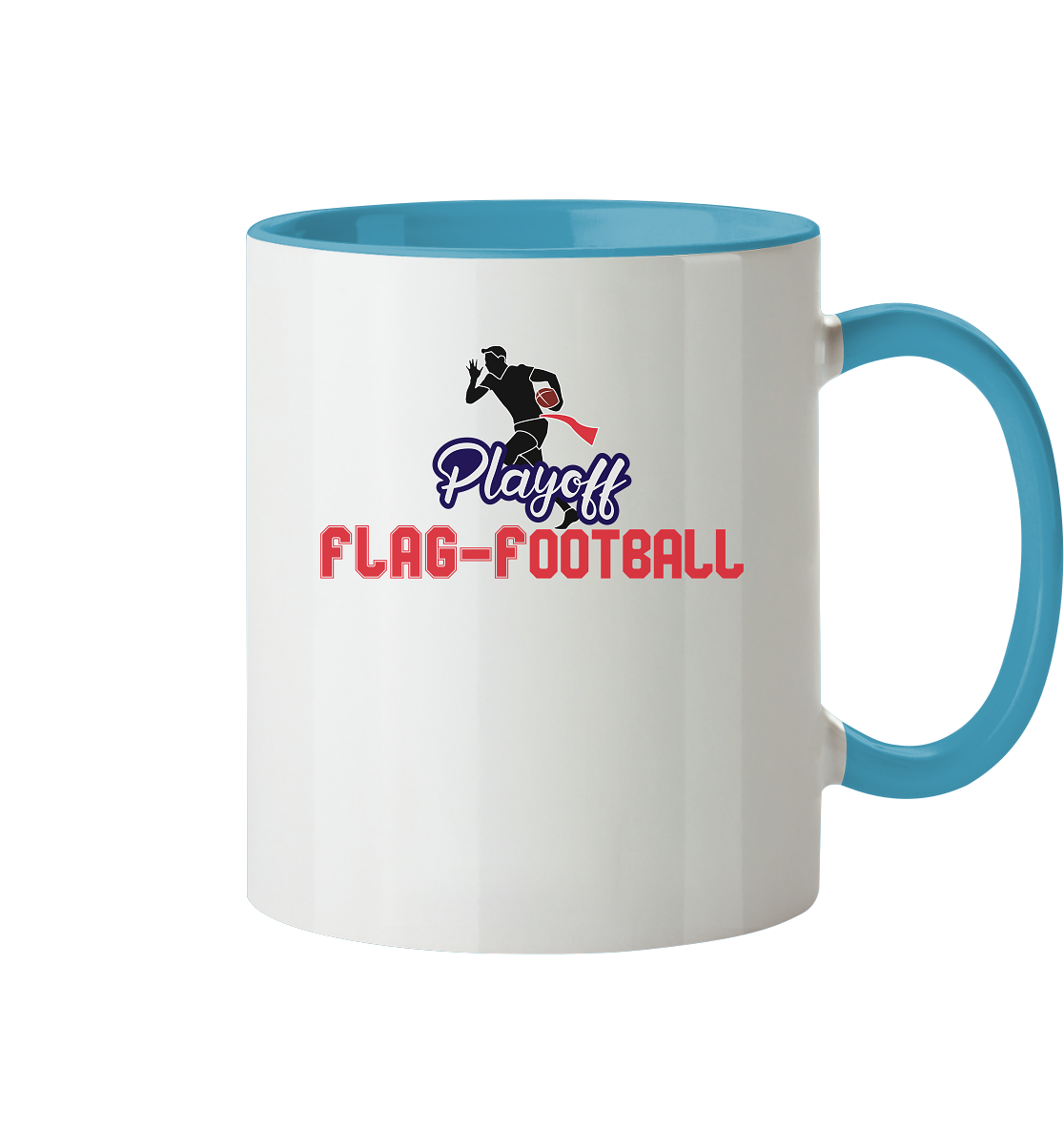Playoff Flag Football  Men red - Tasse zweifarbig