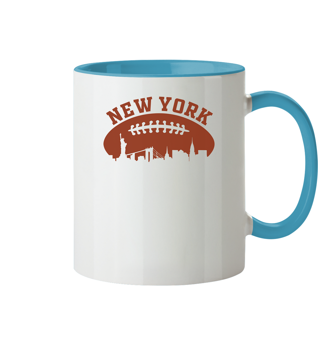 New York Football Silhoutte  - Tasse zweifarbig