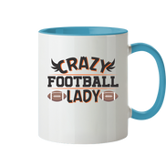 Crazy Football Lady - Two-tone mug