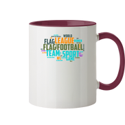 Flag Football Word Bubble - Two-Tone Mug