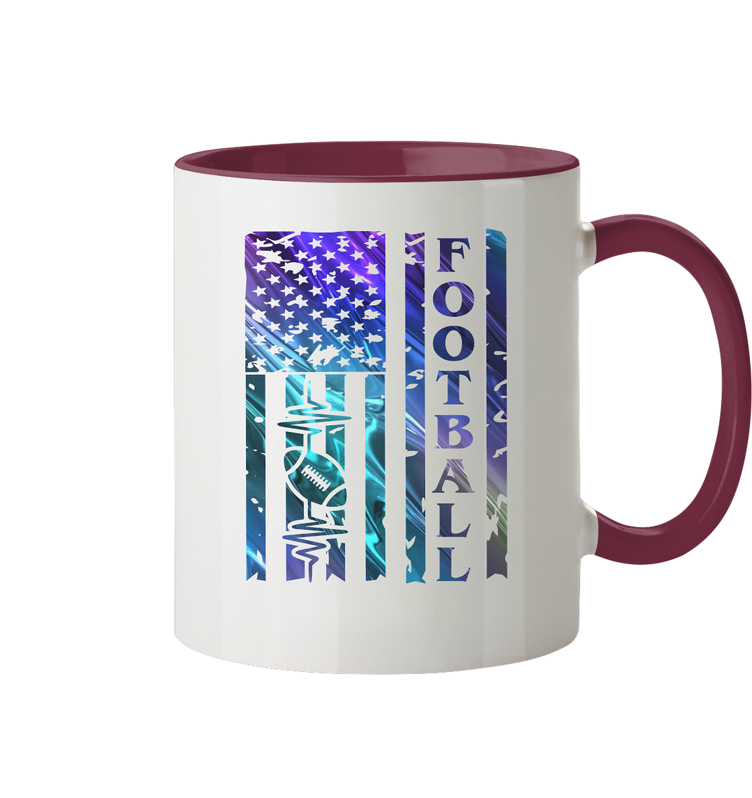 USA Football Flag - Two-Tone Mug
