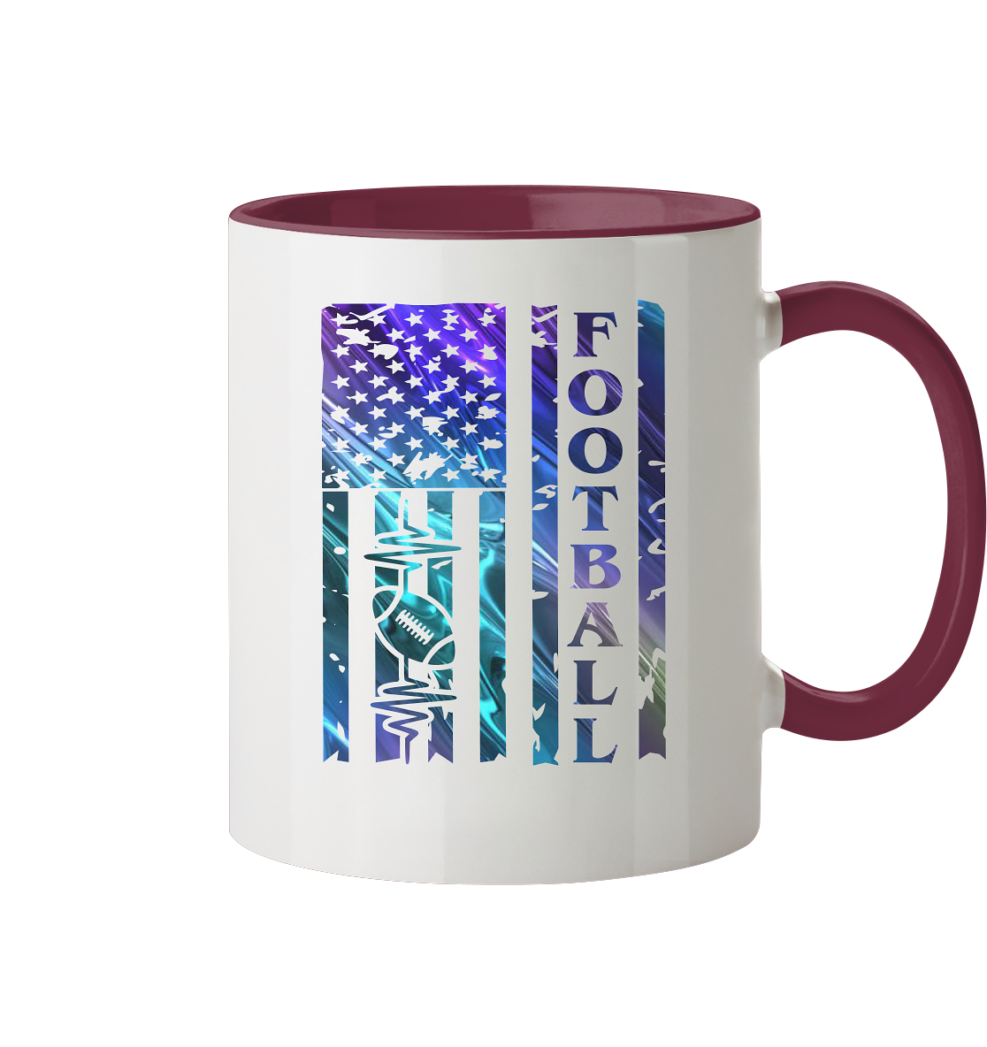 USA Football Flag - Two-Tone Mug