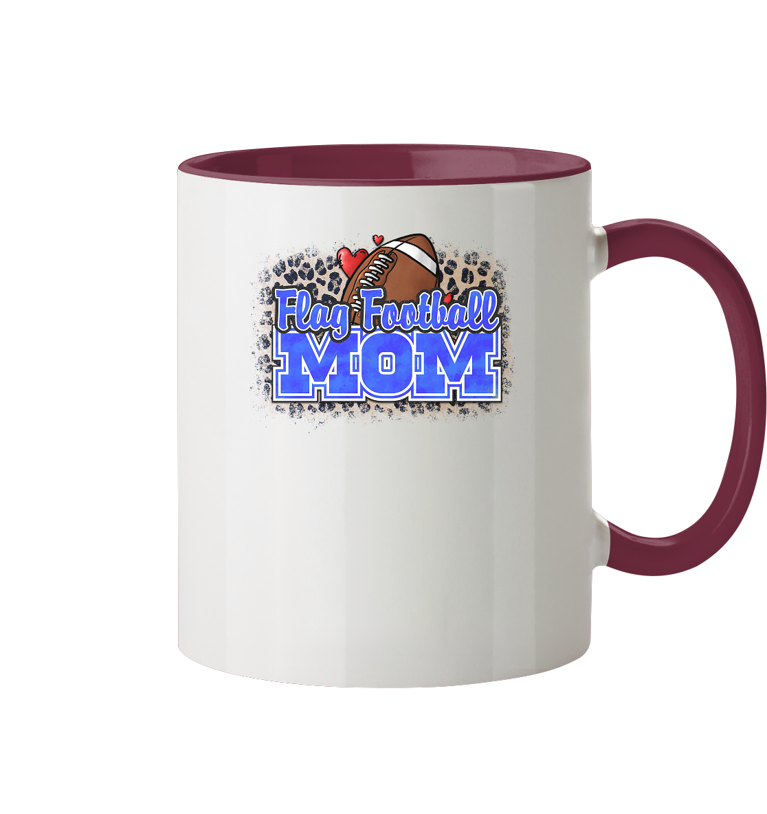 Flag Football Mom - Two-Tone Mug