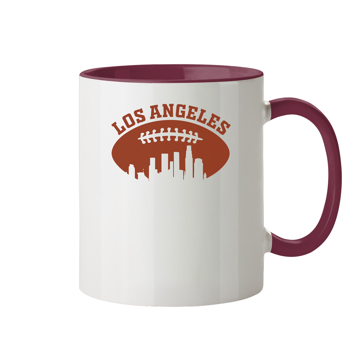 Los Angeles Football Silhouette - Tasse zweifarbig