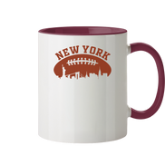 New York Football Silhoutte  - Tasse zweifarbig