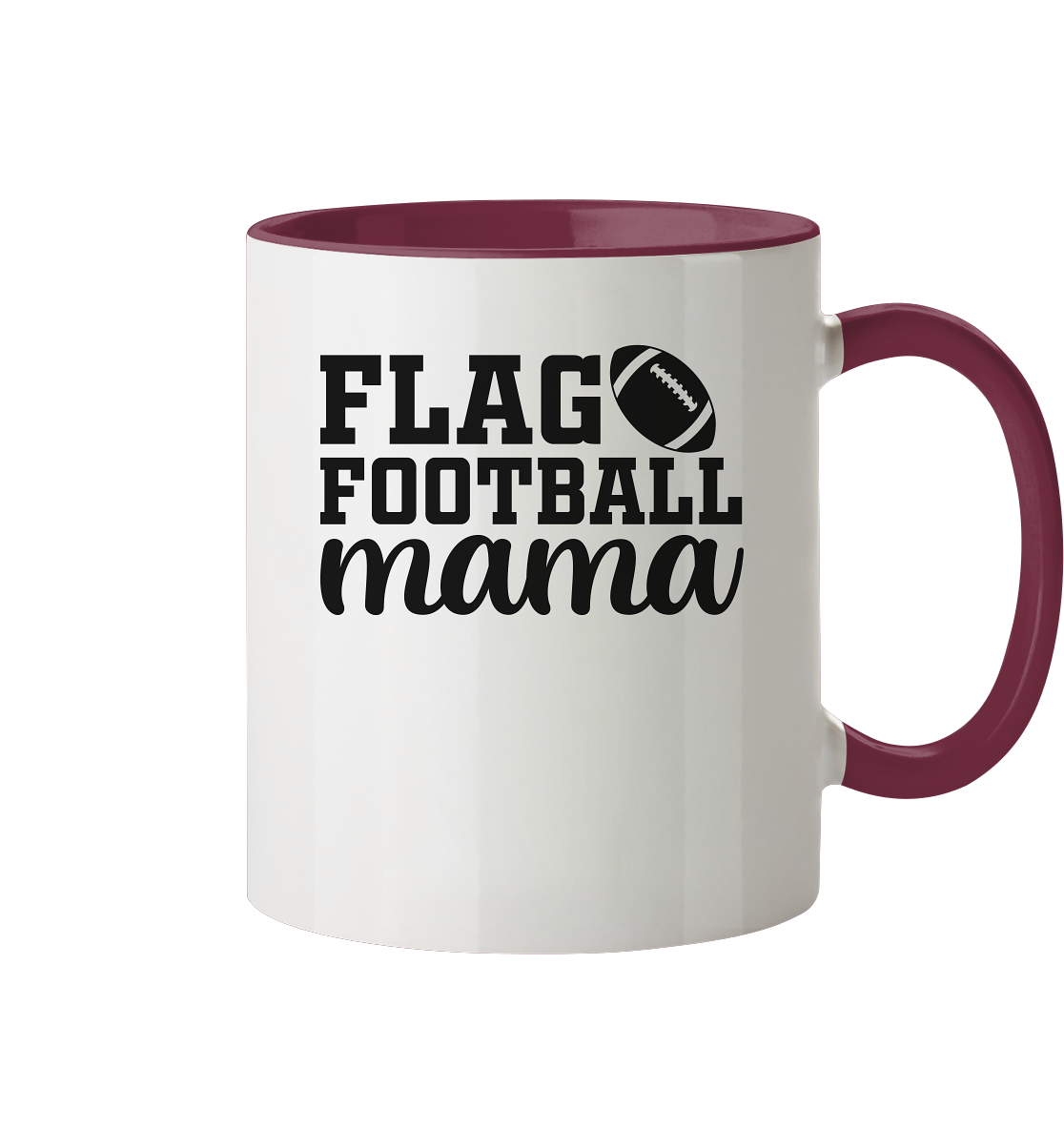 Flag Football Mom - Two-Tone Mug