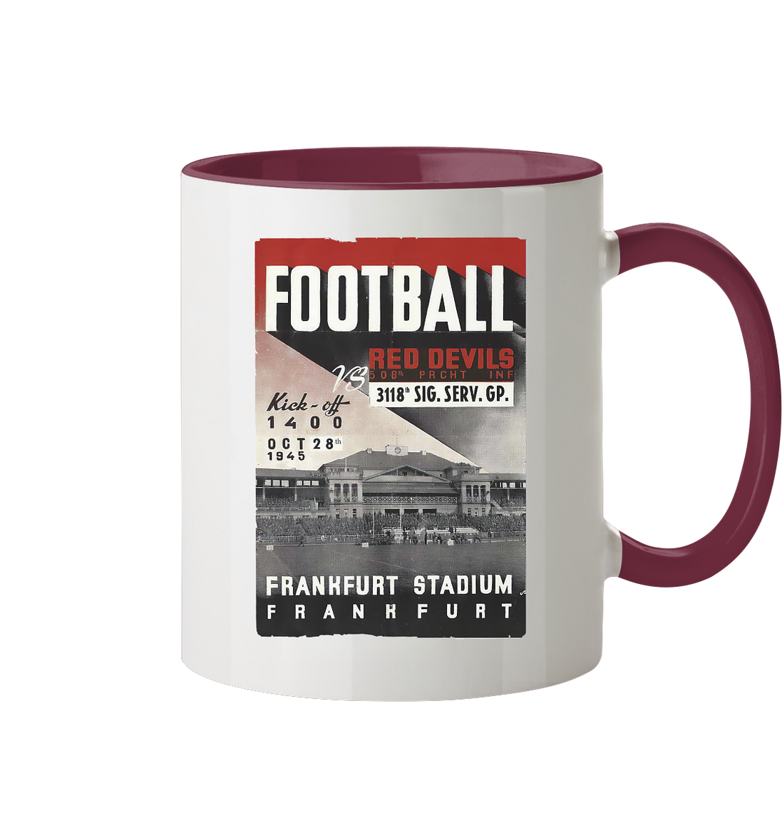 Frankfurt Football 1945 - Tasse zweifarbig