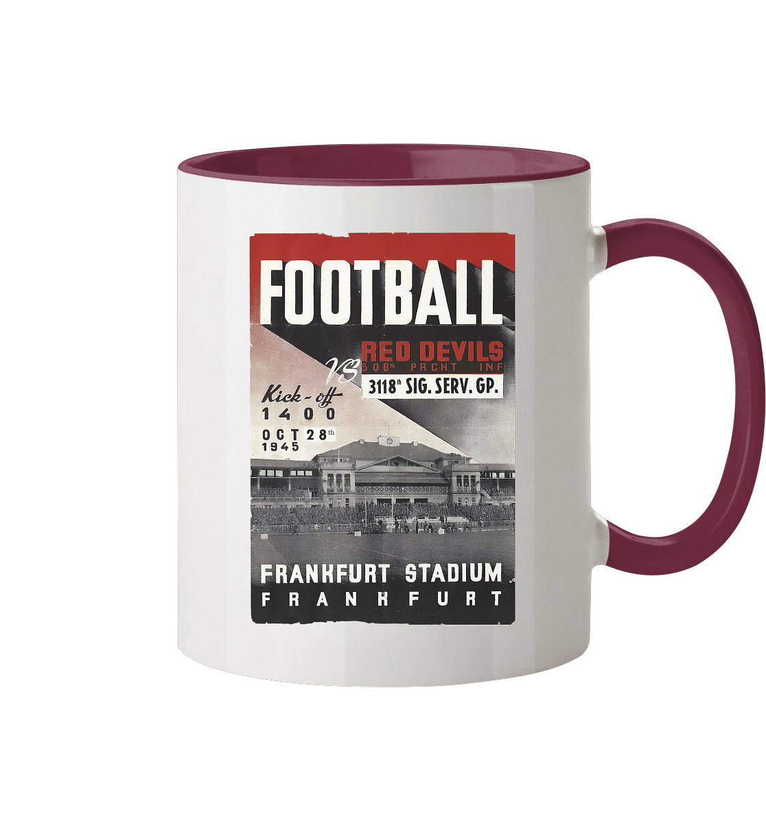 Frankfurt Football 1945 - Tasse zweifarbig