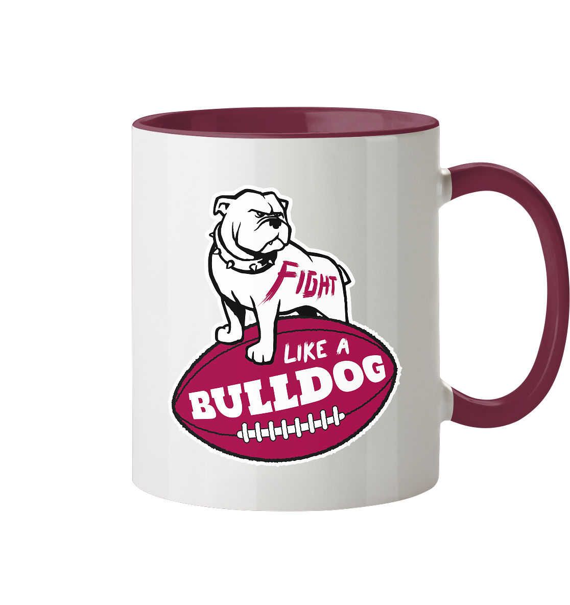 Fight like a Bulldog - Tasse zweifarbig