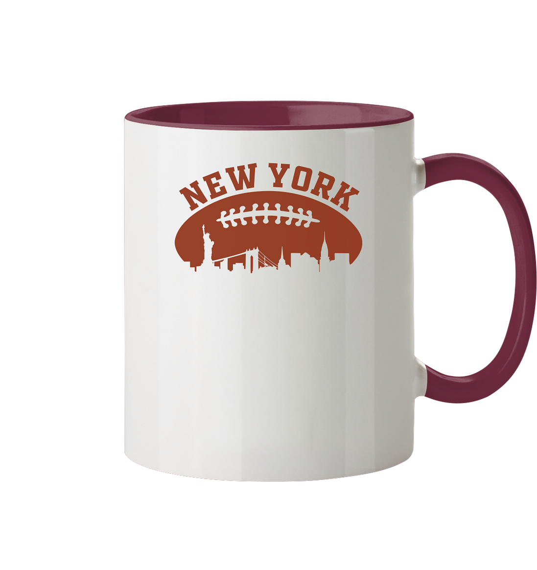 New York Football Silhoutte  - Tasse zweifarbig