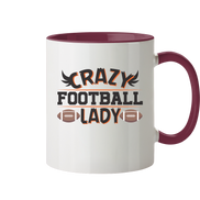Crazy Football Lady - Two-tone mug