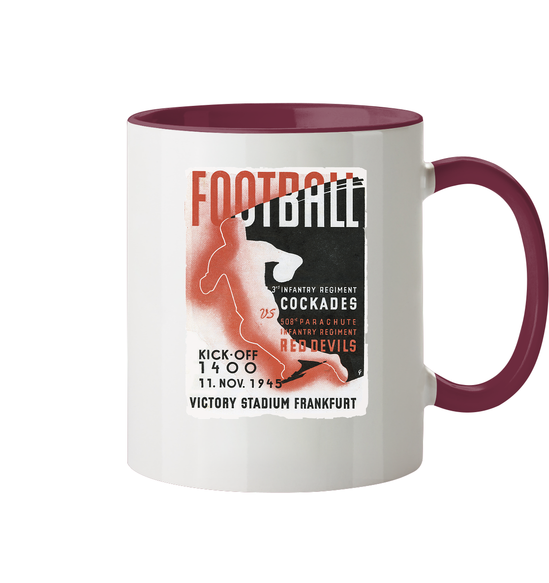 Red Devils Frankfurt 1945 - Tasse zweifarbig