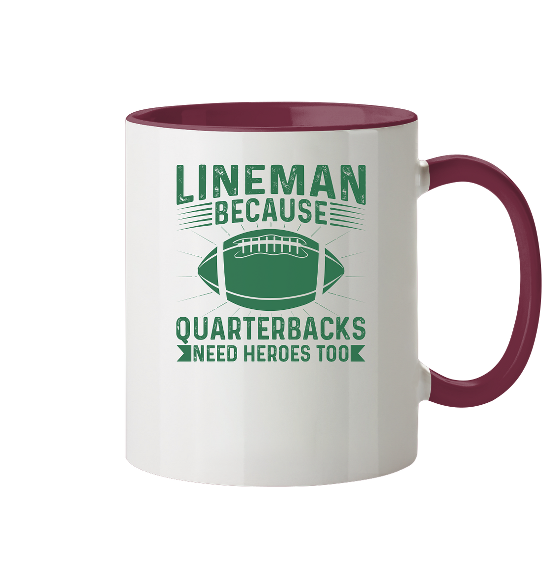 Lineman Heroes Green - Tasse zweifarbig